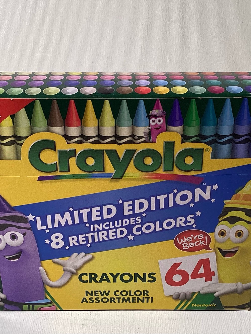 Crayola Limited Edition 64 Count Crayons Includes 8 Retired Colors NEW